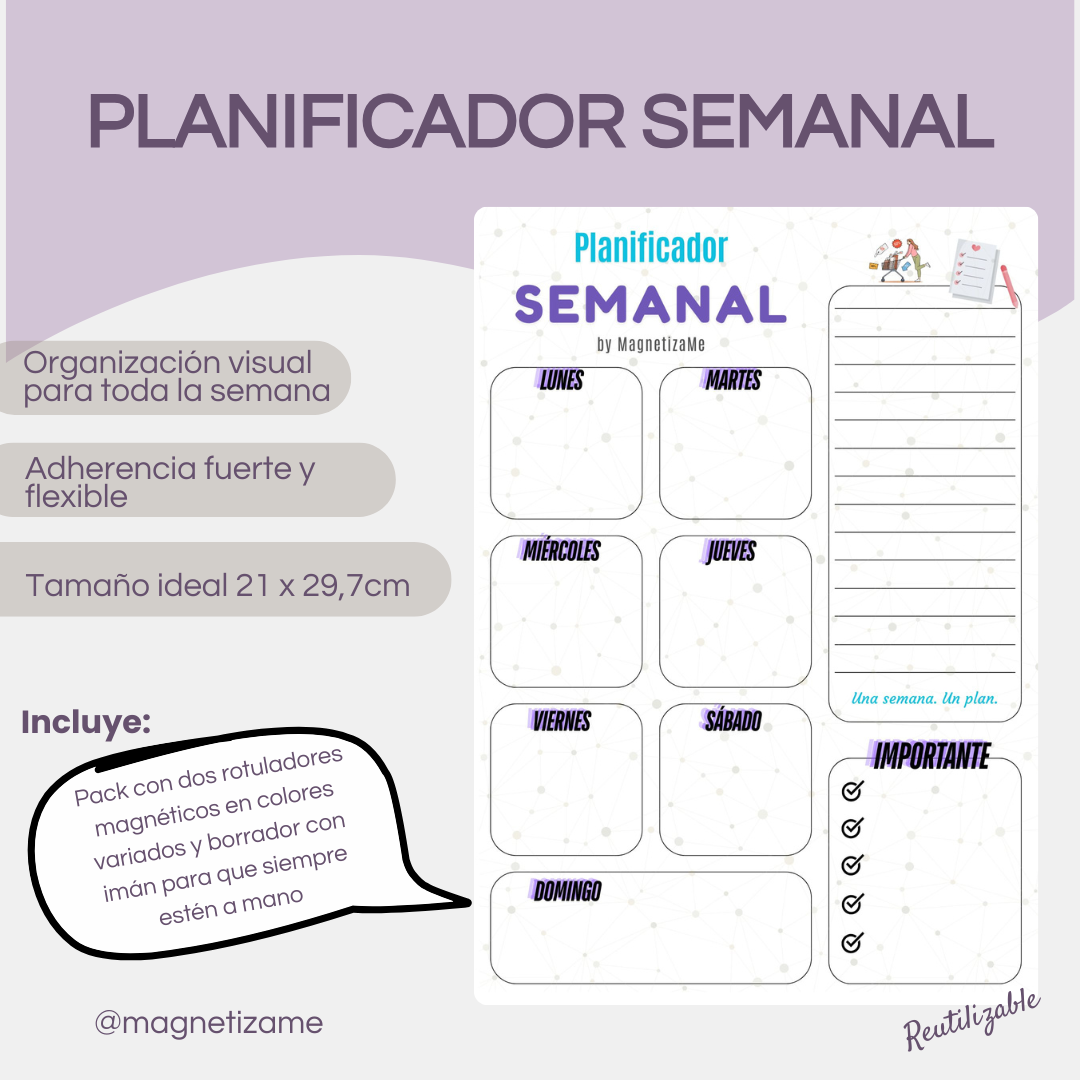 Planificador semanal nevera