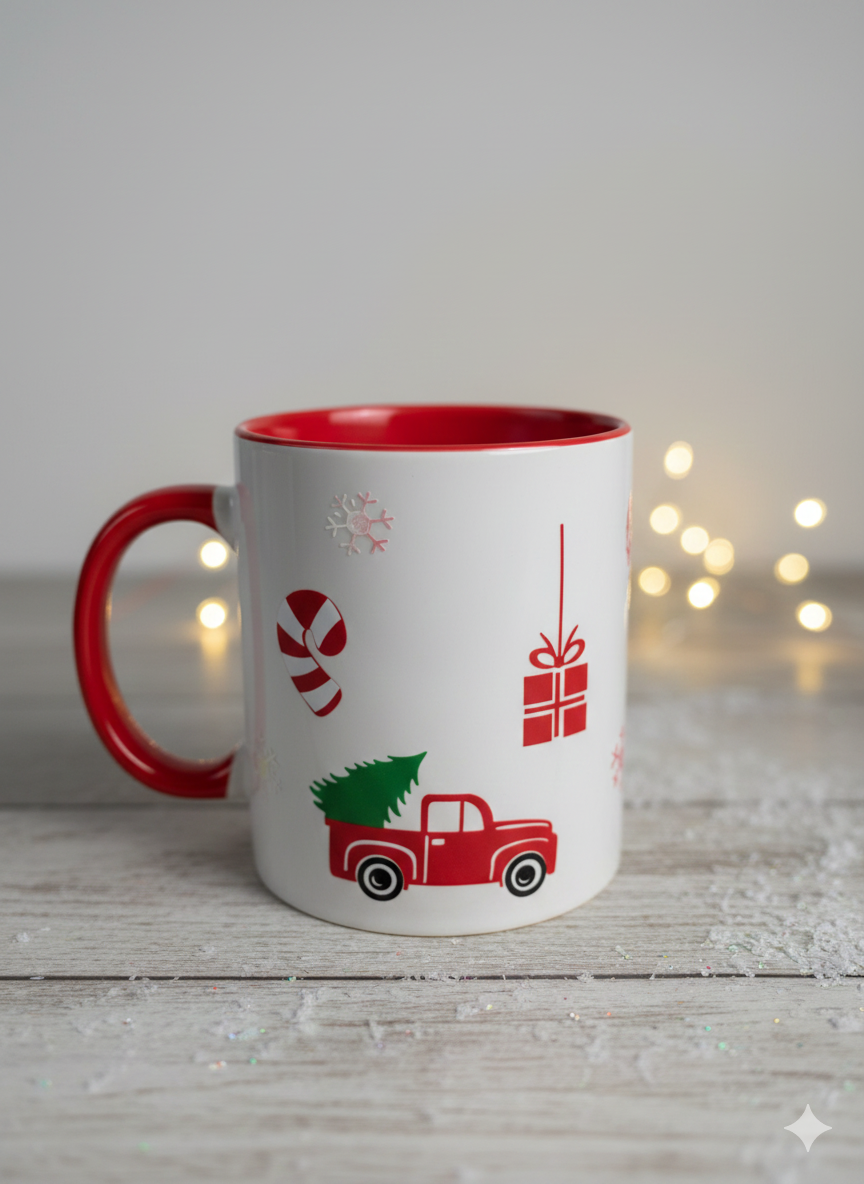 Taza Navidad 350 ml Personalizada – Diseño Festivo con Nombre