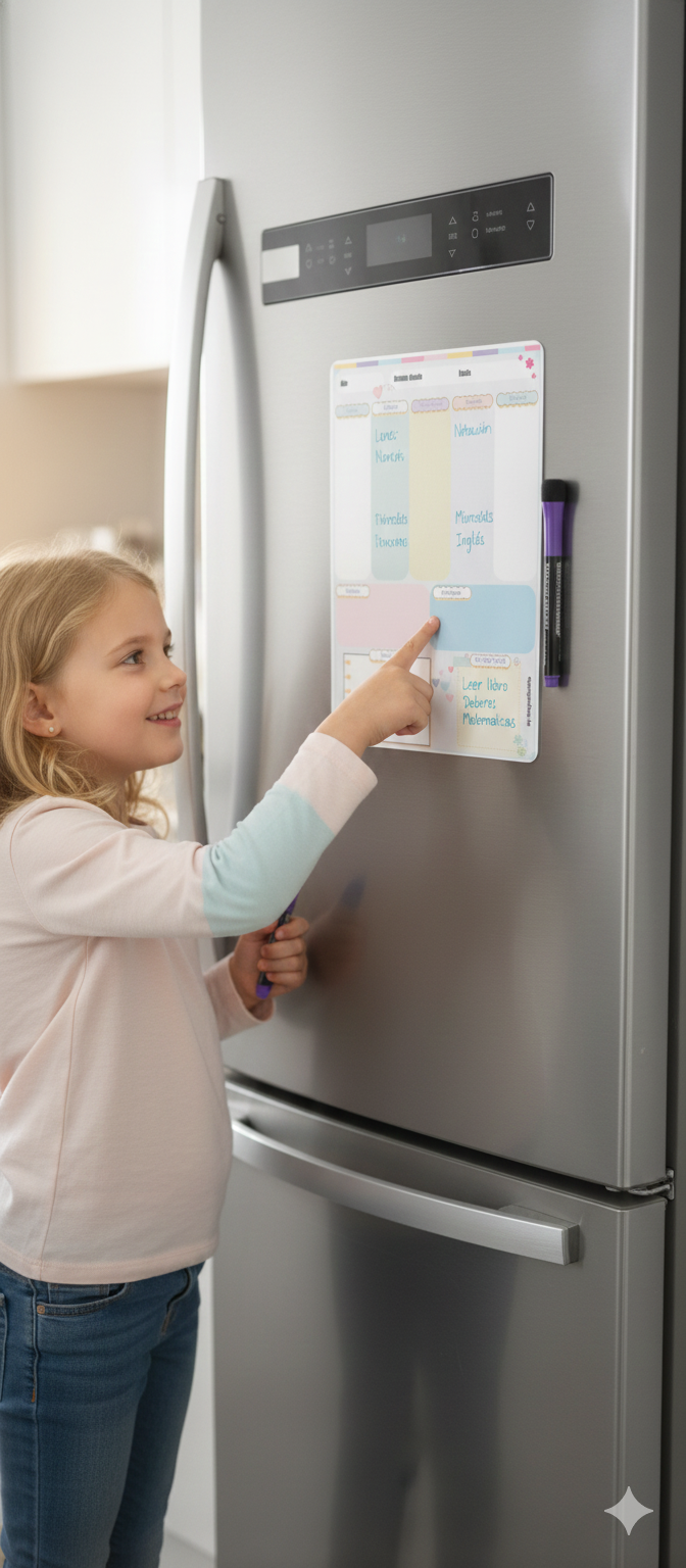 Planificador Semanal Magnético A4 + Rotulador | Diseño Girly | MagnetizaMe