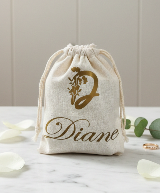 Mini Bag de Algodón 20x15 cm para Comuniones, Bodas y Bautizos | Bolsa de Regalo Personalizable