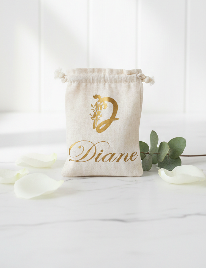 Mini Bag de Algodón 20x15 cm para Comuniones, Bodas y Bautizos | Bolsa de Regalo Personalizable