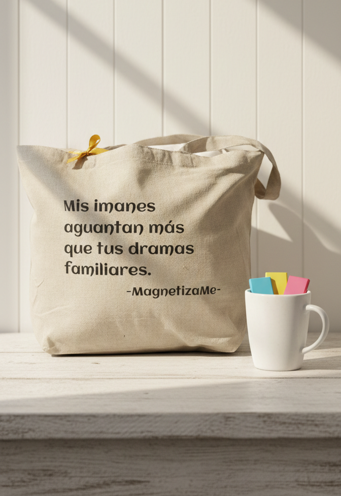 Tote Bag de Algodón Reciclado Personalizable 50x36 cm | Bolsa con Frase para Madres y Maestras