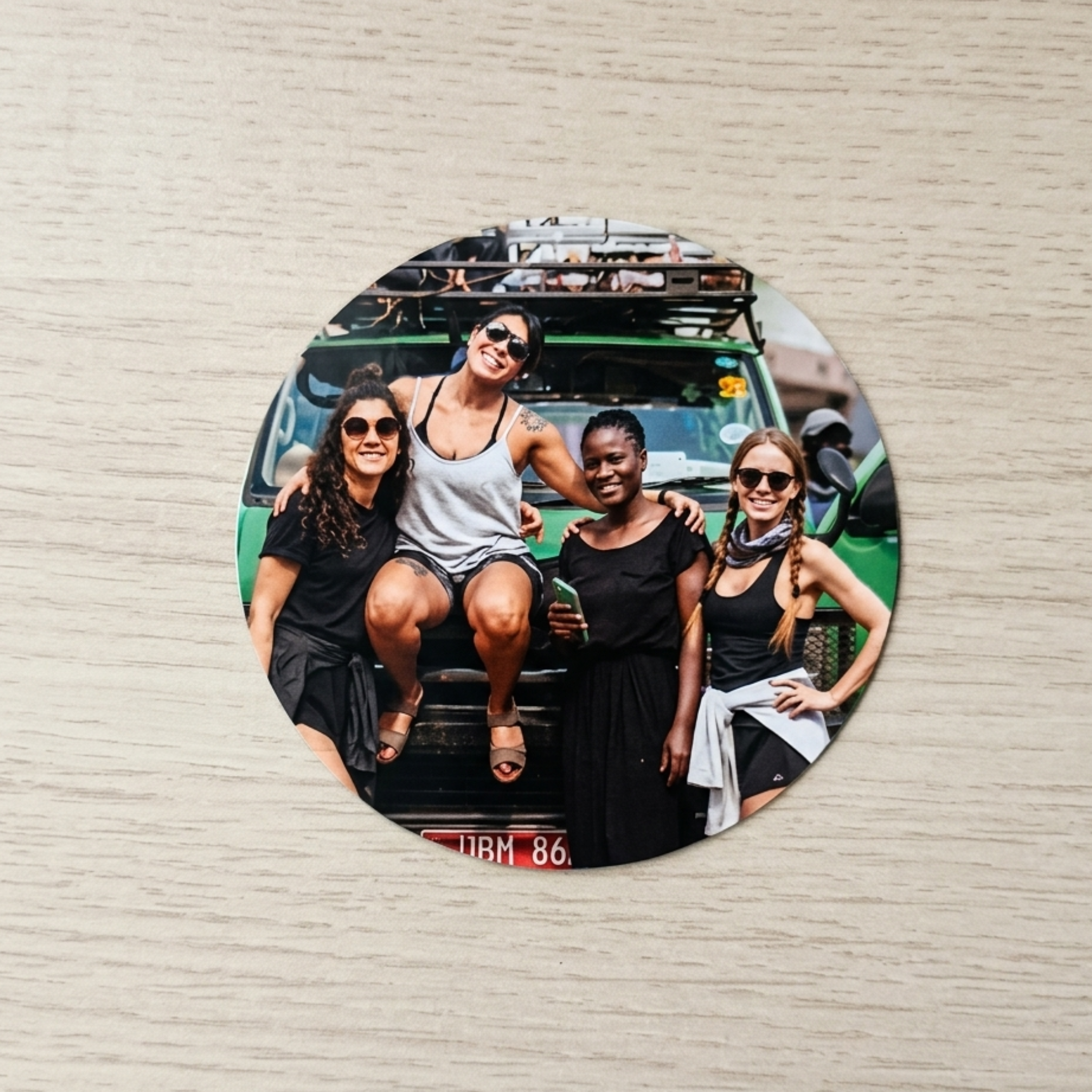 Maxi Imanes Redondos Flexibles Personalizados 10 cm Alto Brillo – Pack 4 Unidades | MagnetizaMe