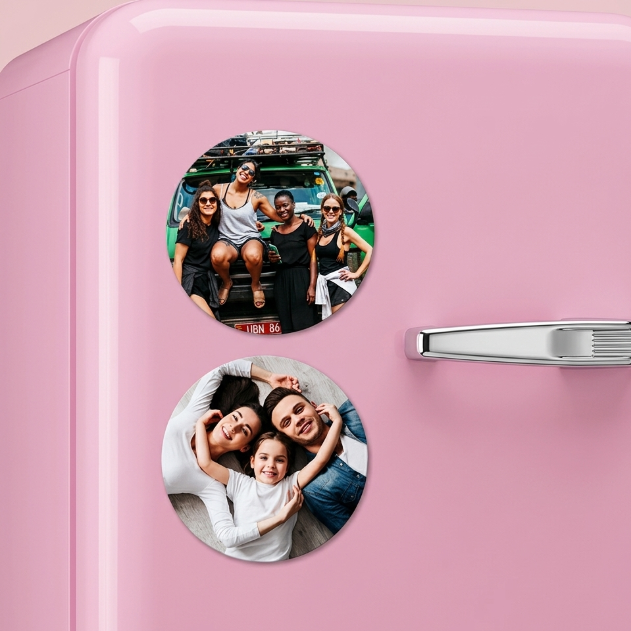 Maxi Imanes Redondos Flexibles Personalizados 10 cm Alto Brillo – Pack 4 Unidades | MagnetizaMe