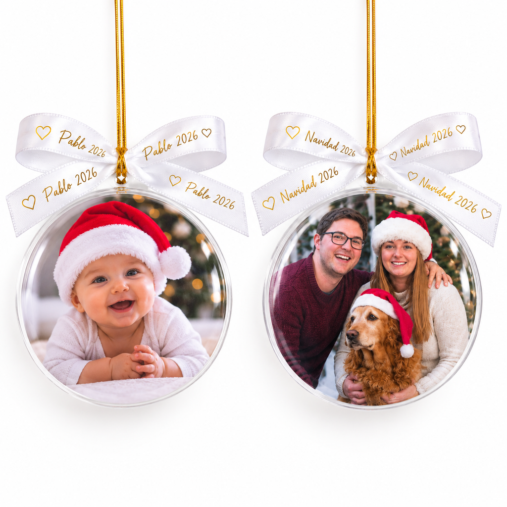 Bola de Navidad Personalizada con Foto a Doble Cara