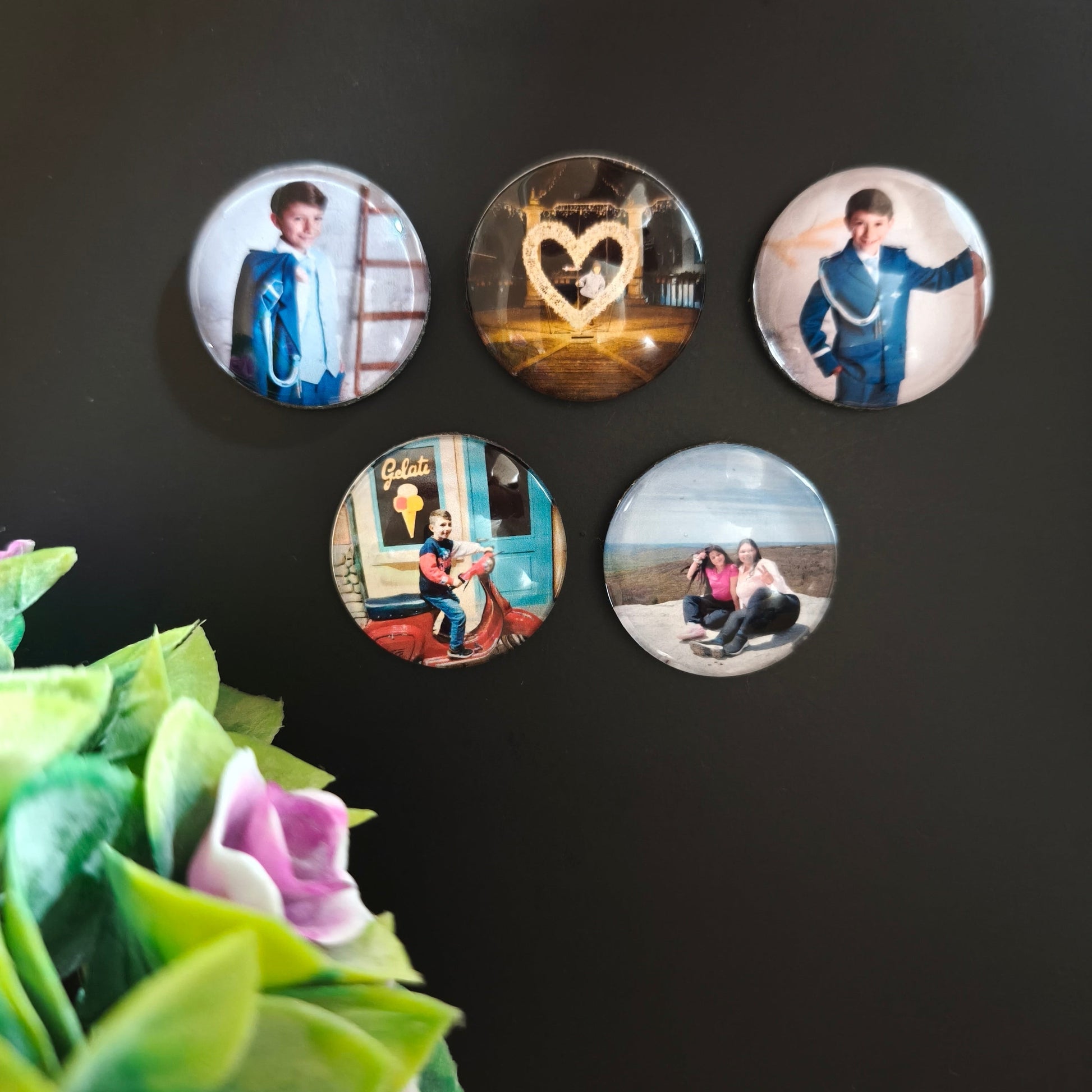 Imanes Personalizados de Burbuja - Redondos SET DE 5 UNIDADES