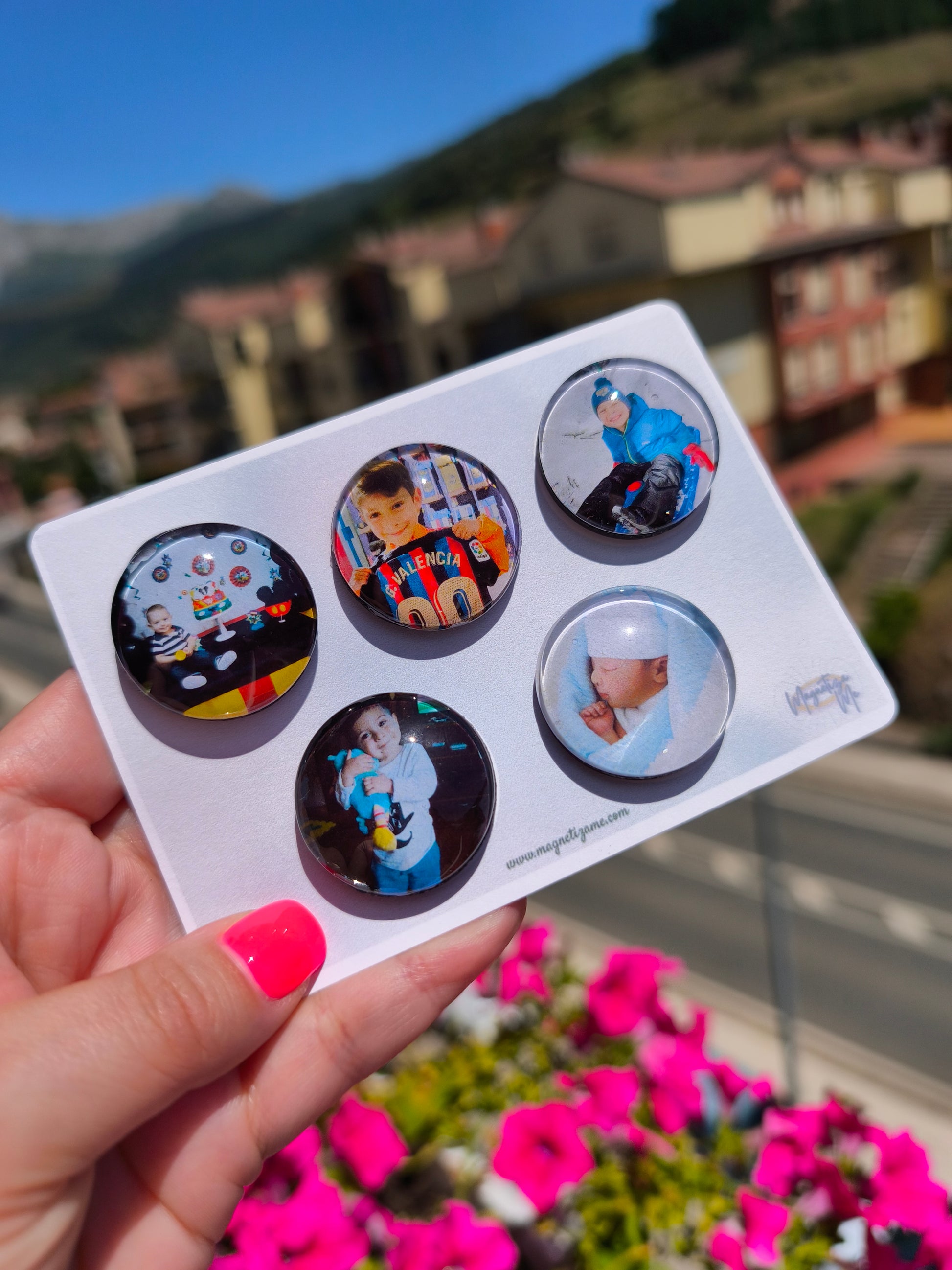 Imanes Personalizados de Burbuja - Redondos SET DE 5 UNIDADES