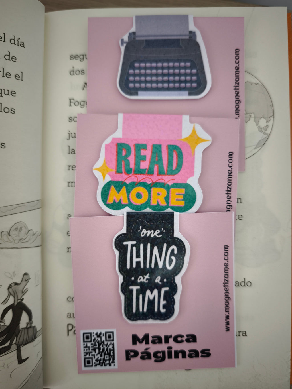Set de 3 marcapáginas magnéticos personalizados – Marca tus lecturas con tus recuerdos