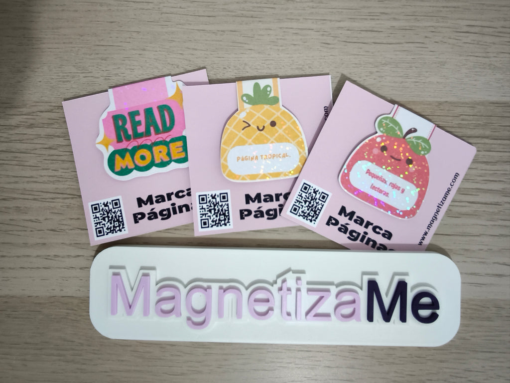 Set de 3 marcapáginas magnéticos personalizados – Marca tus lecturas con tus recuerdos