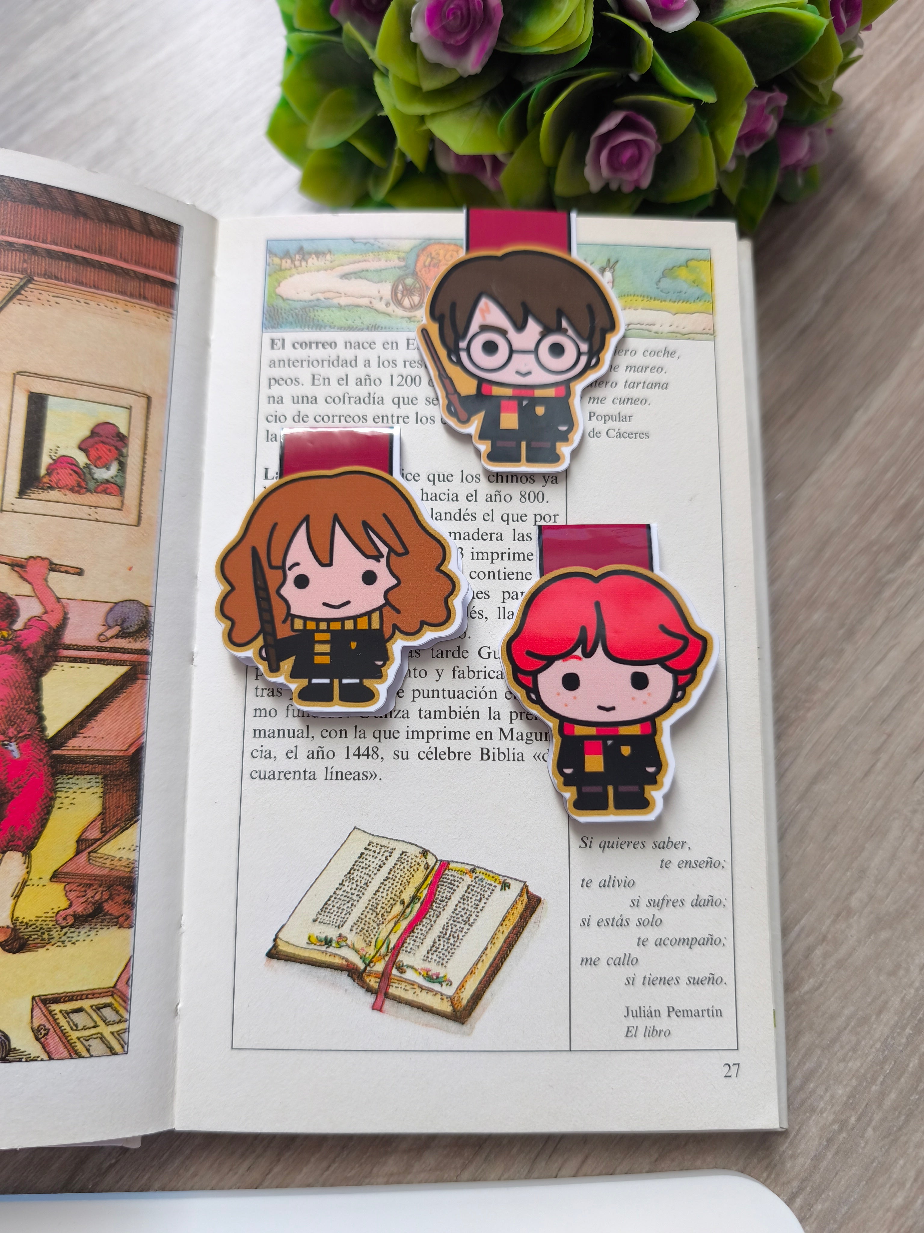 Pack de 3 marcapáginas magnéticos personalizados – Marca tus lecturas con tus recuerdos