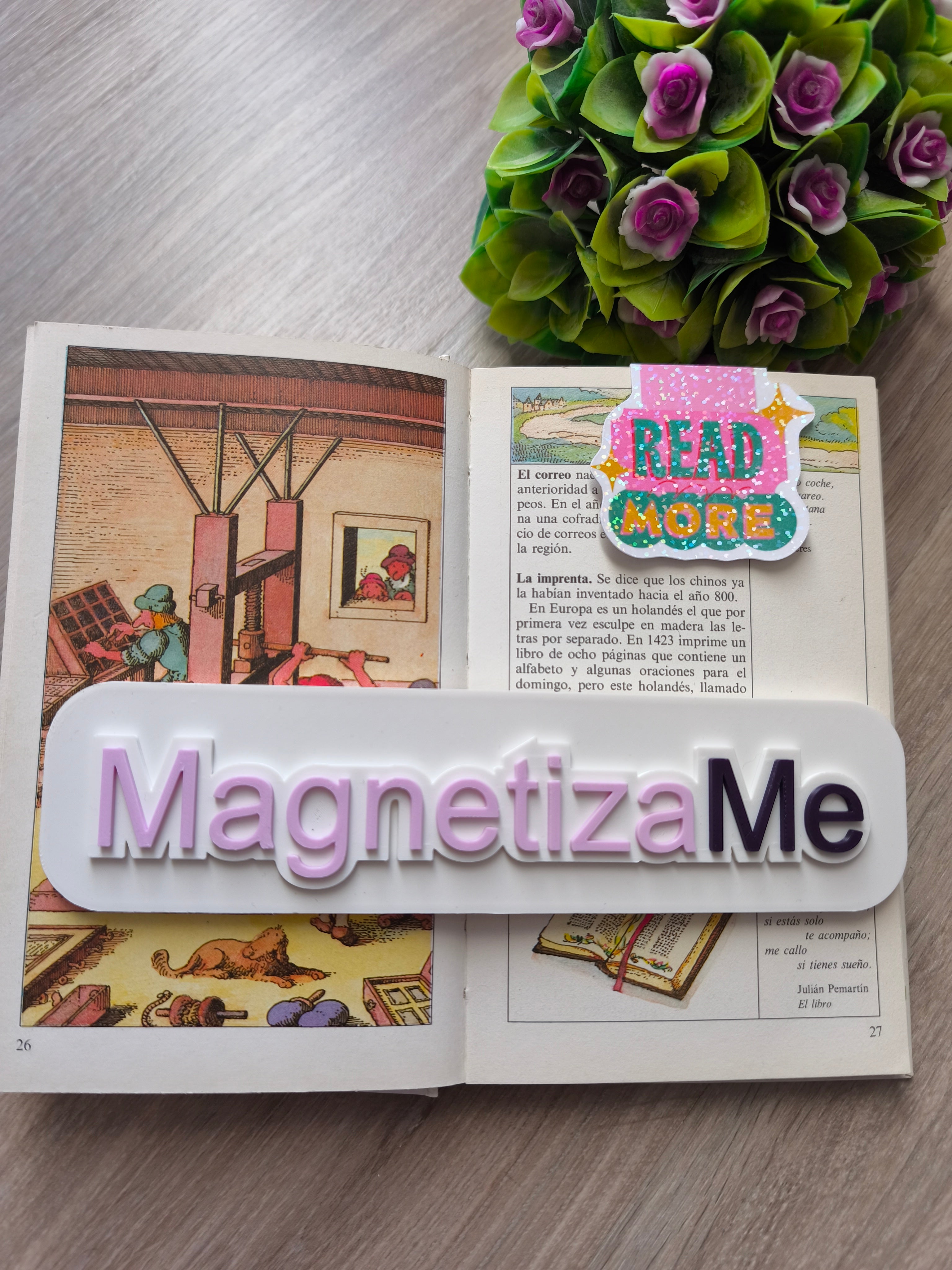 Pack de 3 marcapáginas magnéticos personalizados – Marca tus lecturas con tus recuerdos