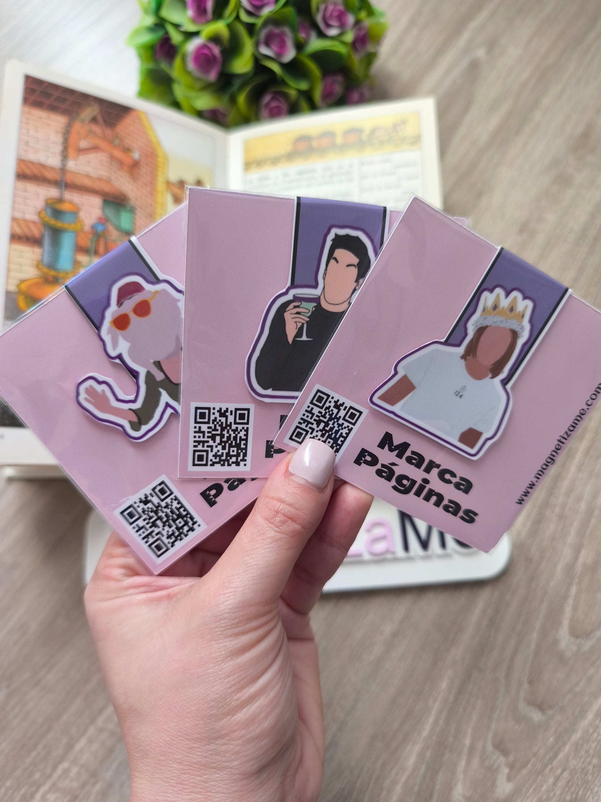 Set de 3 marcapáginas magnéticos personalizados – Marca tus lecturas con tus recuerdos