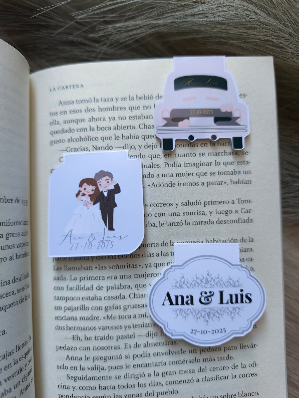 marcapáginas para bodas