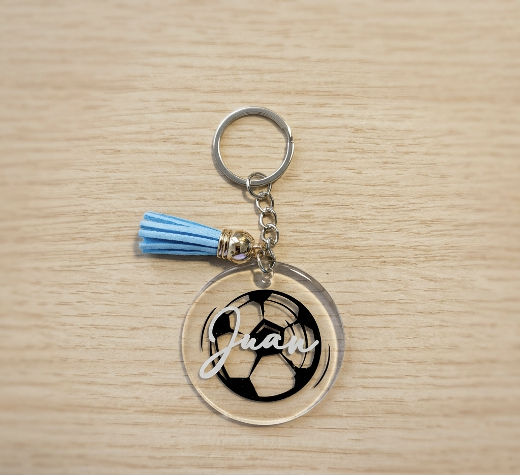 Llaveros acrílicos personalizados con resina 4,5 cm | Detalles para eventos (mín. 10 uds)