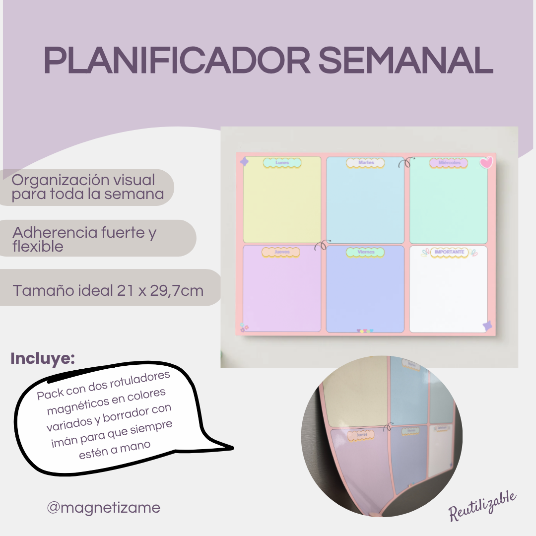 Planificador Arcoíris – organiza tu semana con color y alegría