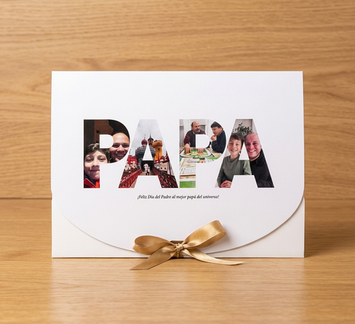 Caja Regalo Personalizada Día del Padre con Fotos – Pack Dulce + Cerveza “Papá”