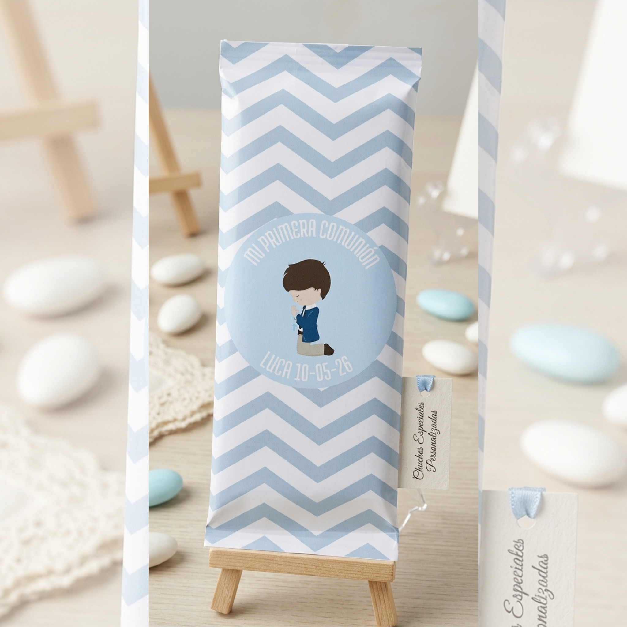 Milkybar Personalizadas – Pack 10 Unidades | Bautizos, Comuniones y Cumpleaños
