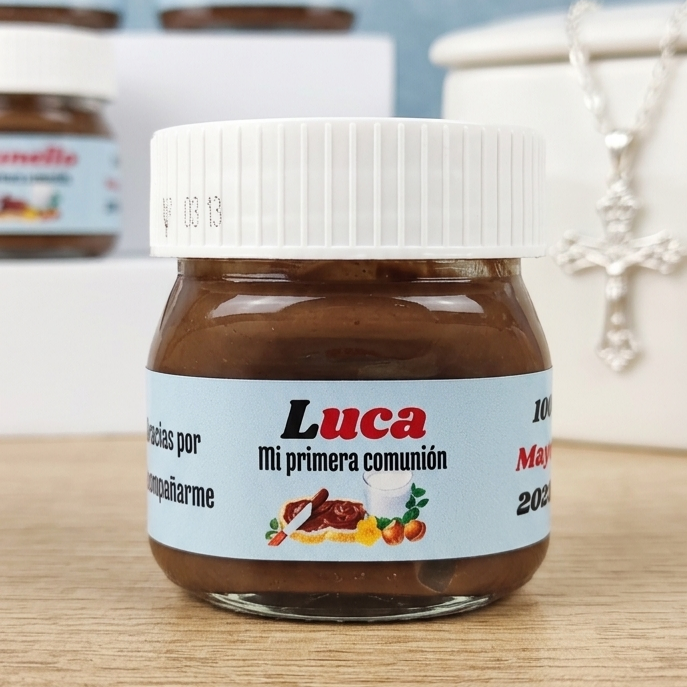 Mini Nutella Personalizadas – Pack 10 Unidades | Bautizos, Comuniones y Cumpleaños