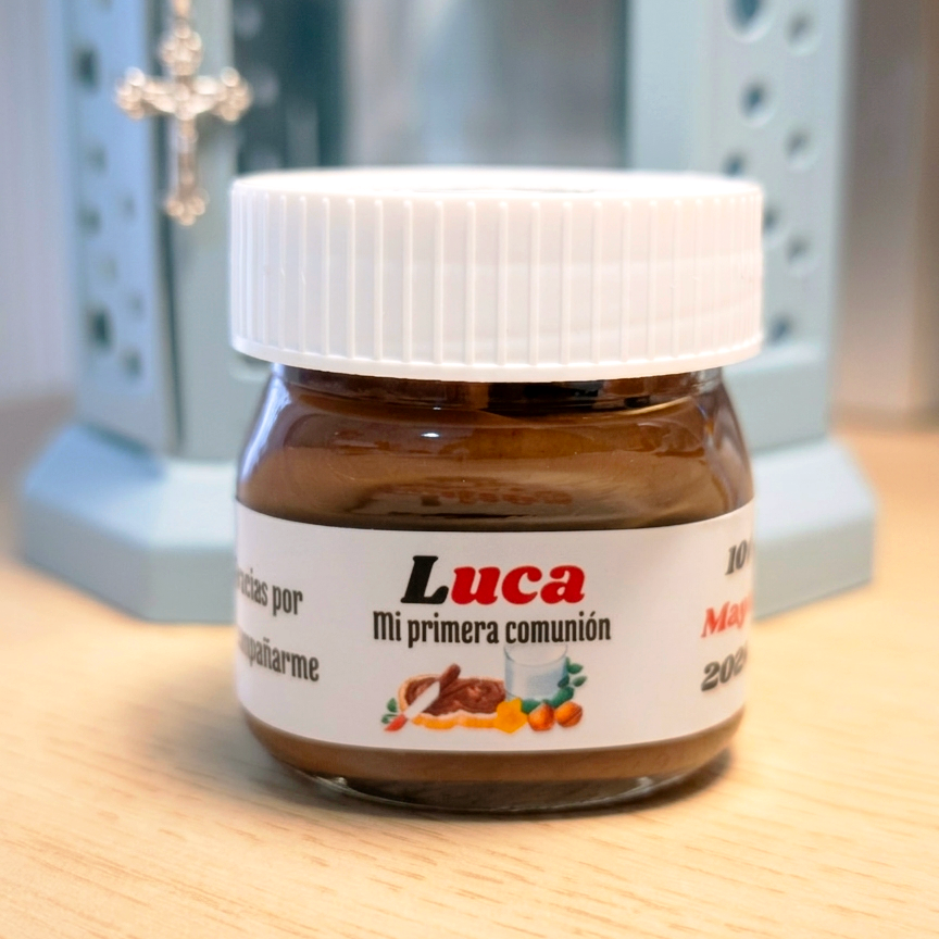 Mini Nutella Personalizadas – Pack 10 Unidades | Bautizos, Comuniones y Cumpleaños