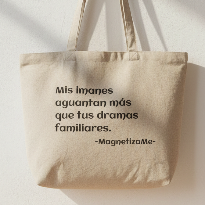 Tote Bag de Algodón Reciclado Personalizable 50x36 cm | Bolsa con Frase para Madres y Maestras